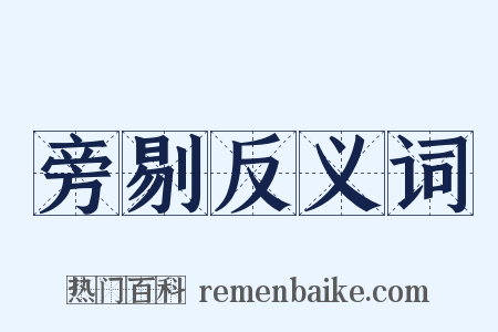 旁剔反义词是什么意思的图片